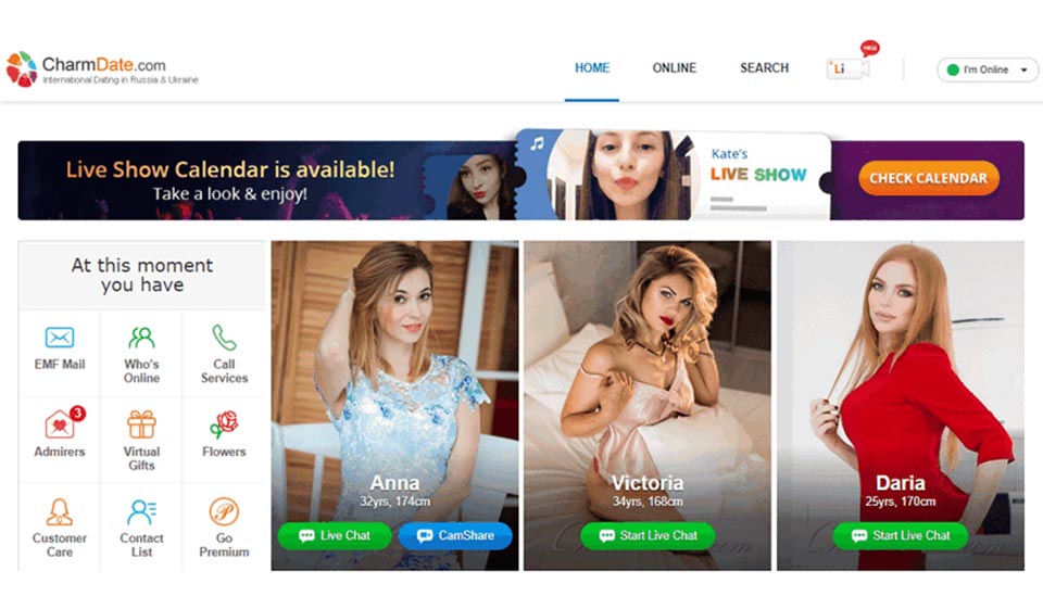 CharmDate User-friendliness, Design Features and Intuitivity