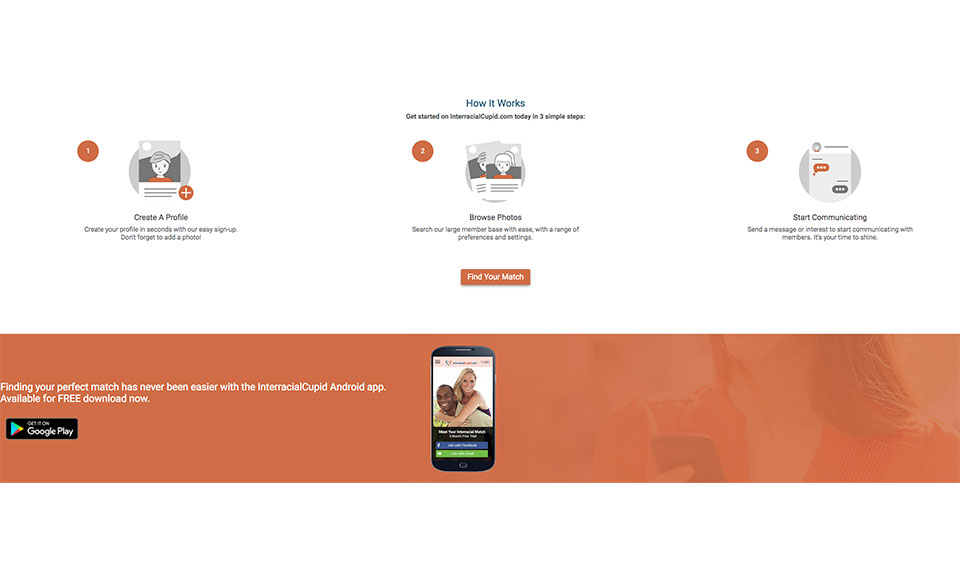 InterracialCupid Interface & Design