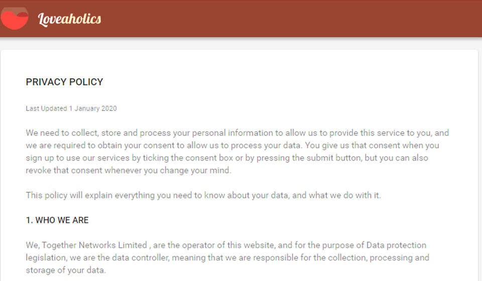 Analysis of the Registered Loveaholics Members