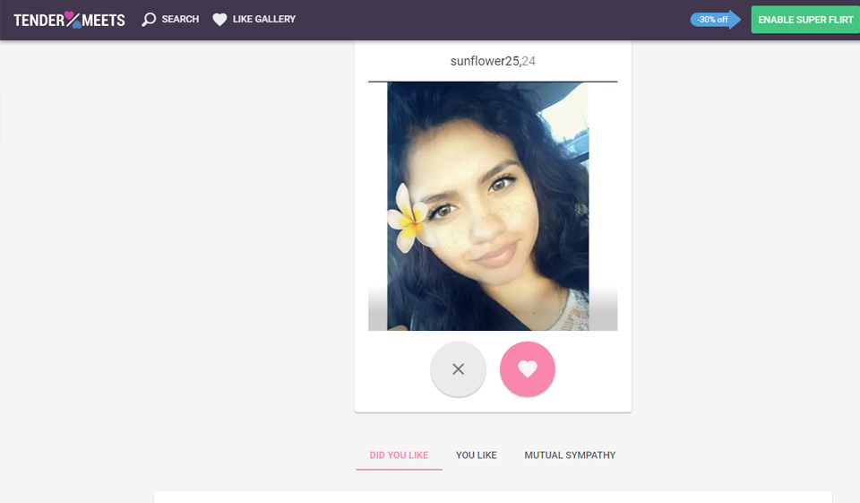 TenderMeets profiles