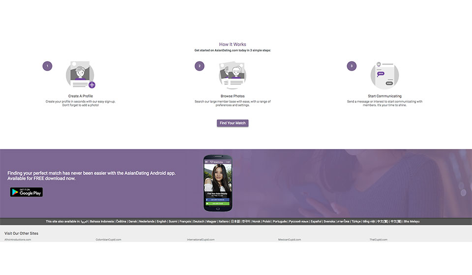 Hvordan søke etter medlemmer på AsianDating-nettstedet?