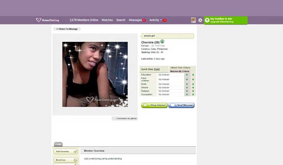 Endelig dom om gjennomgang av AsianDating-nettstedet