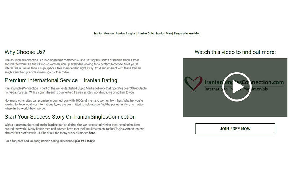 IranianSinglesConnection Review: Meet Your Iranian Love for Serious Relationships