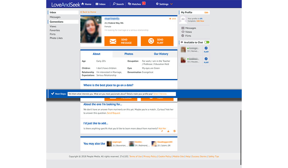 LoveAndSeek İnceleme - Bağlı İlişki için Tek Hıristiyanlarla Bağlanın