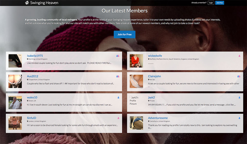 Swinging Heaven: Hva tilbyr denne nettsiden til nettdatere?