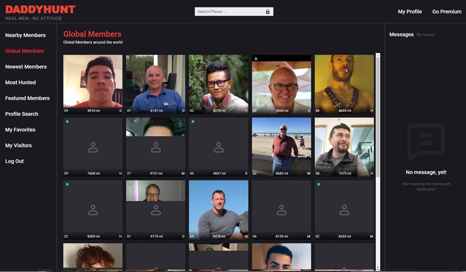 DaddyHunt brukervennlighet