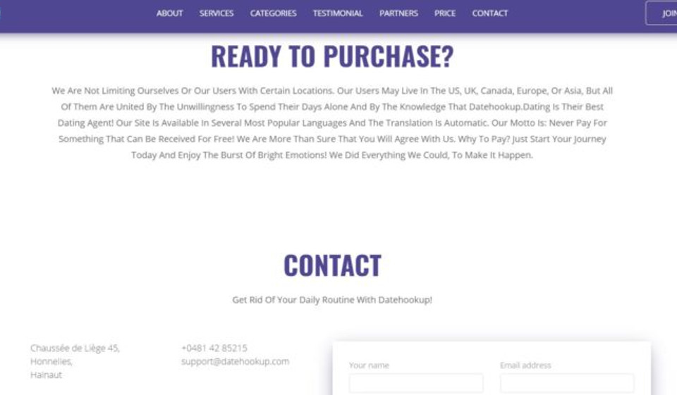 Funkcje aplikacji mobilnej DateHookUp