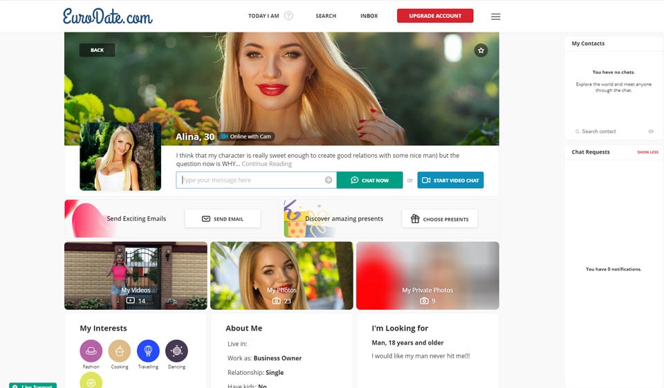 Caracteristici cheie ale Eurodate?