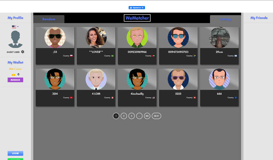 Matching og chatting