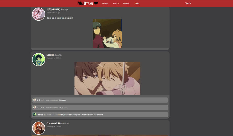 Interfejs i projekt strony internetowej Maiotaku: kilka ważnych punktów