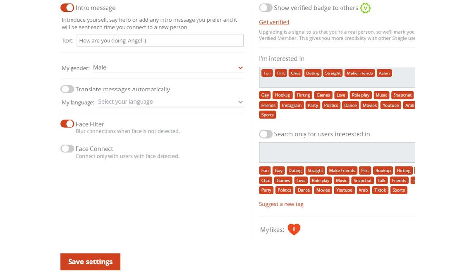 Shagle Search Information