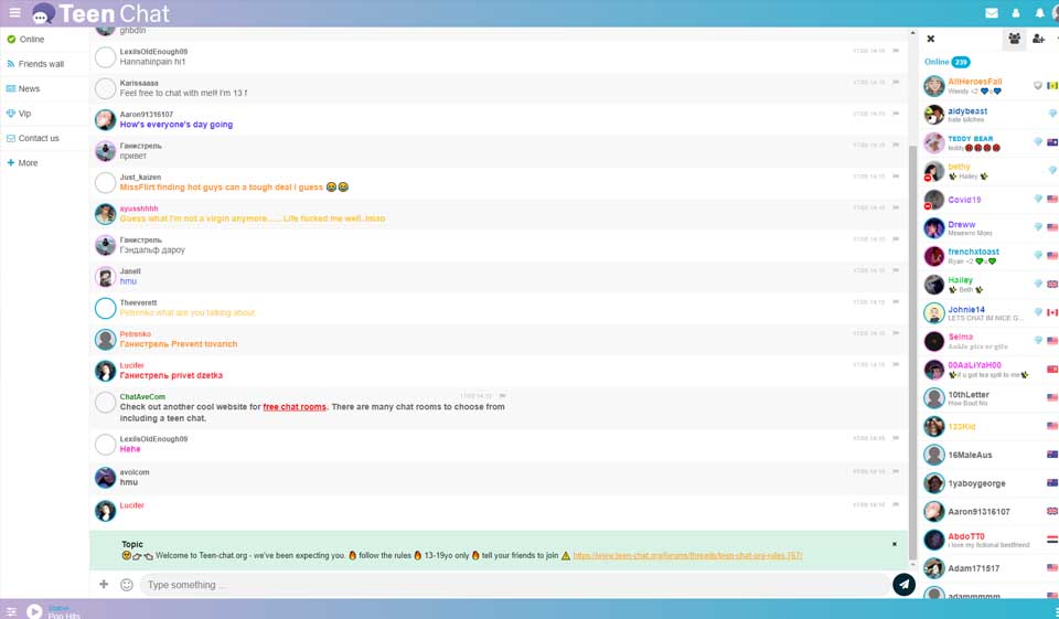 TeenChat gebruiksvriendelijkheid