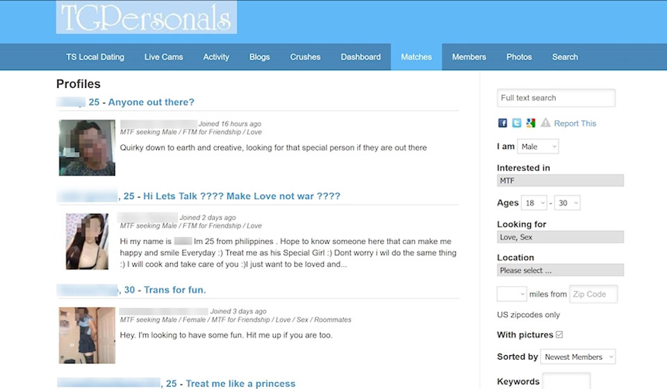 Søkefunksjon hos TGPersonals