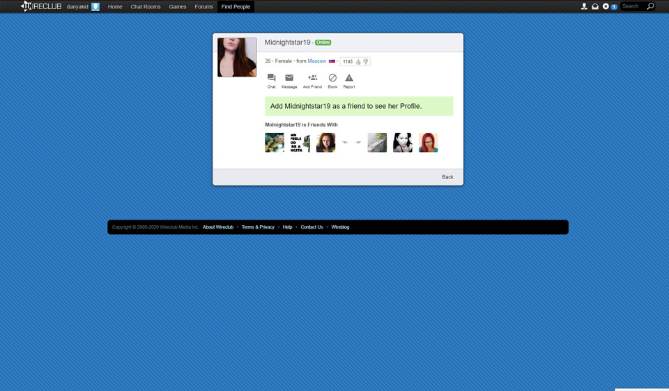 Párování a chatování na Wireclubu