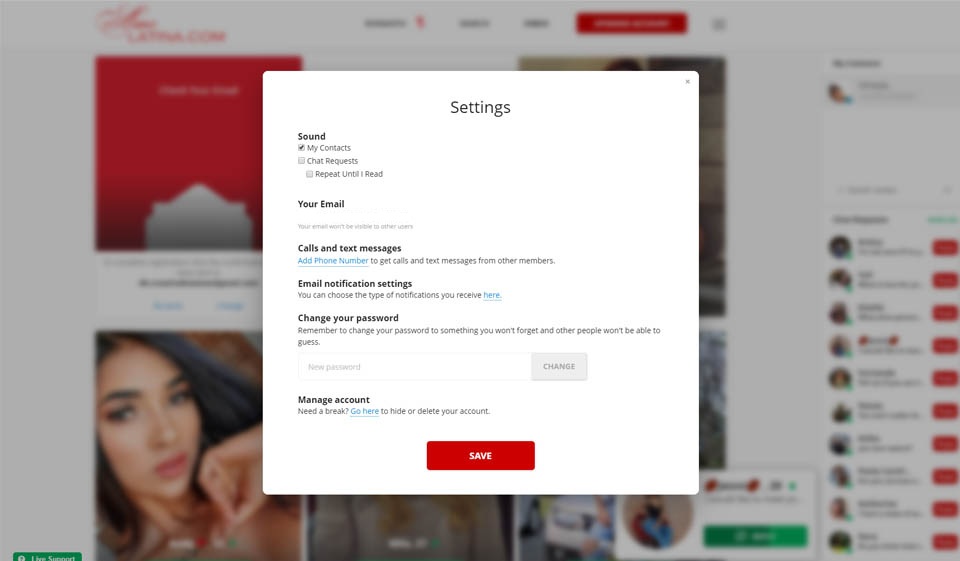 AmoLatina Registered Members