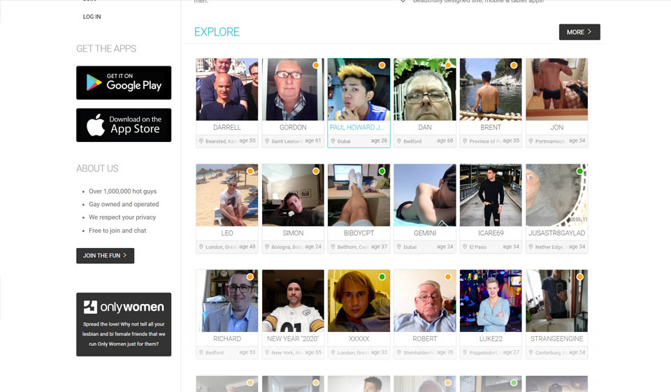 OnlyLads Φιλικότητα προς τον χρήστη