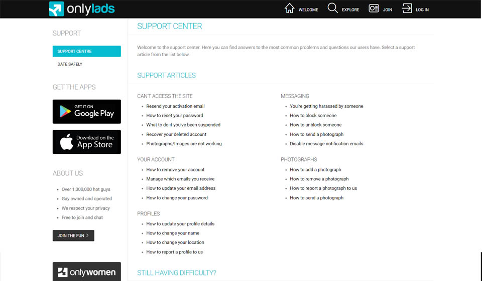 Επιλογές OnlyLads