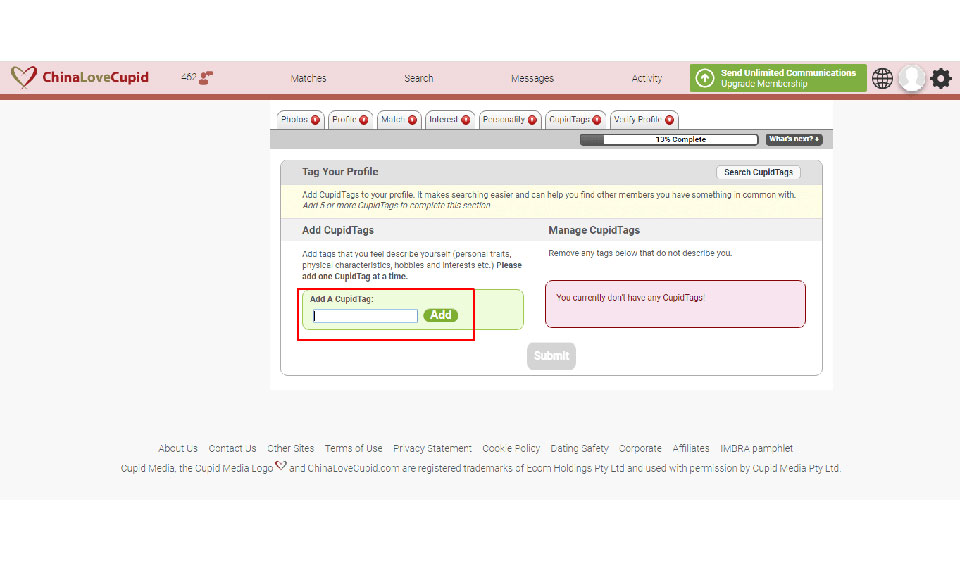 Registreringsprosess og brukerprofil