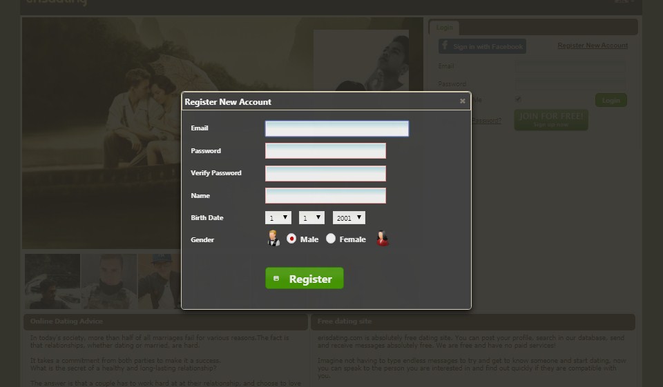 Registreringsprofil og brukerprofil