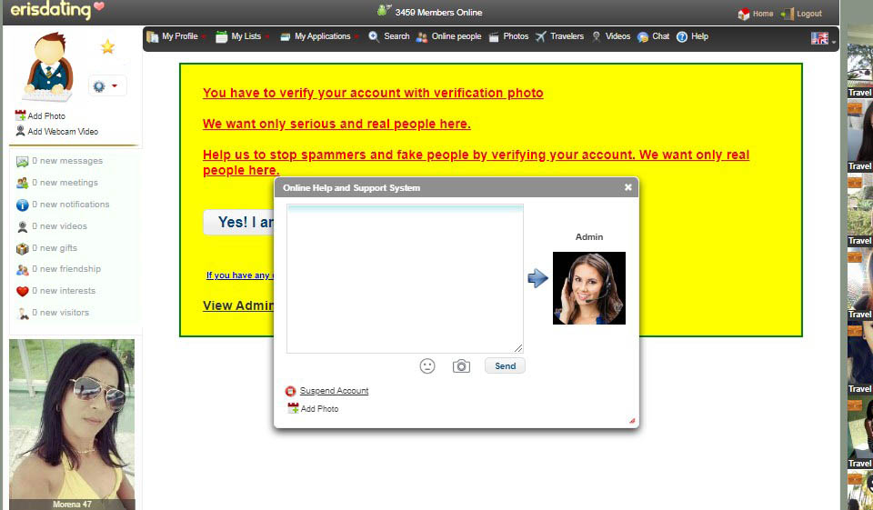 Chatting og matching hos Eris