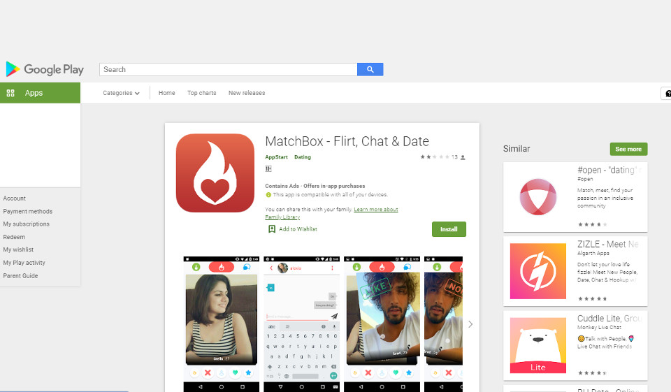 MatchBox mobilapplikasjon