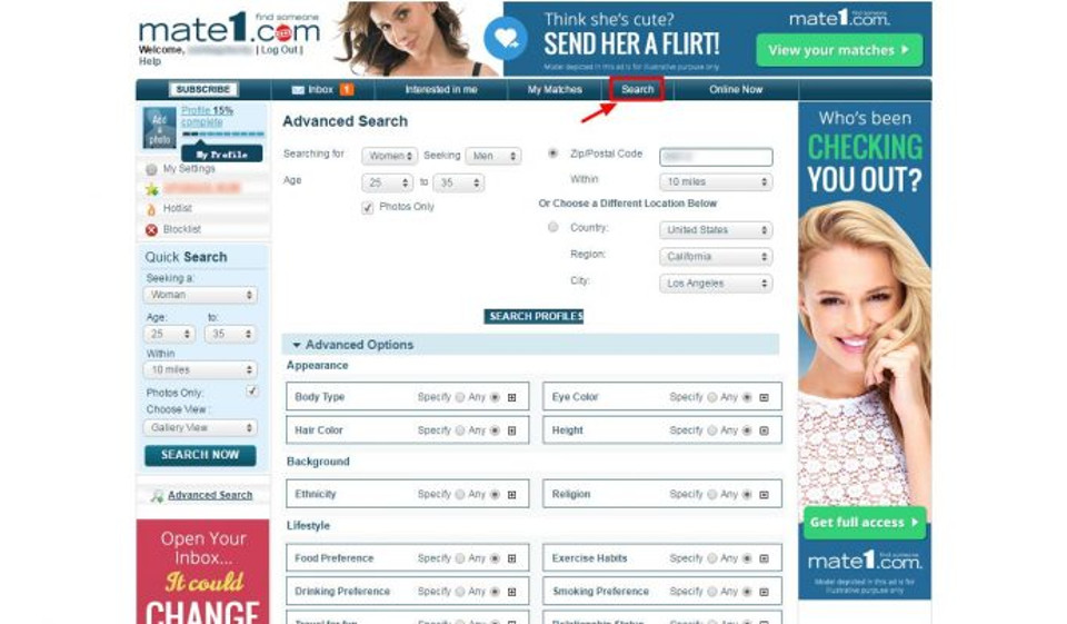Mate1 Search