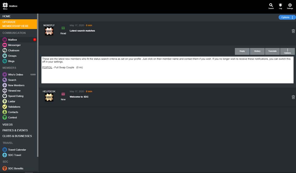 Proces czatowania i dopasowywania w SDC