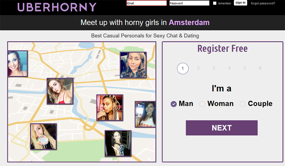 Algoritmene for chatting og matching på Uberhorny