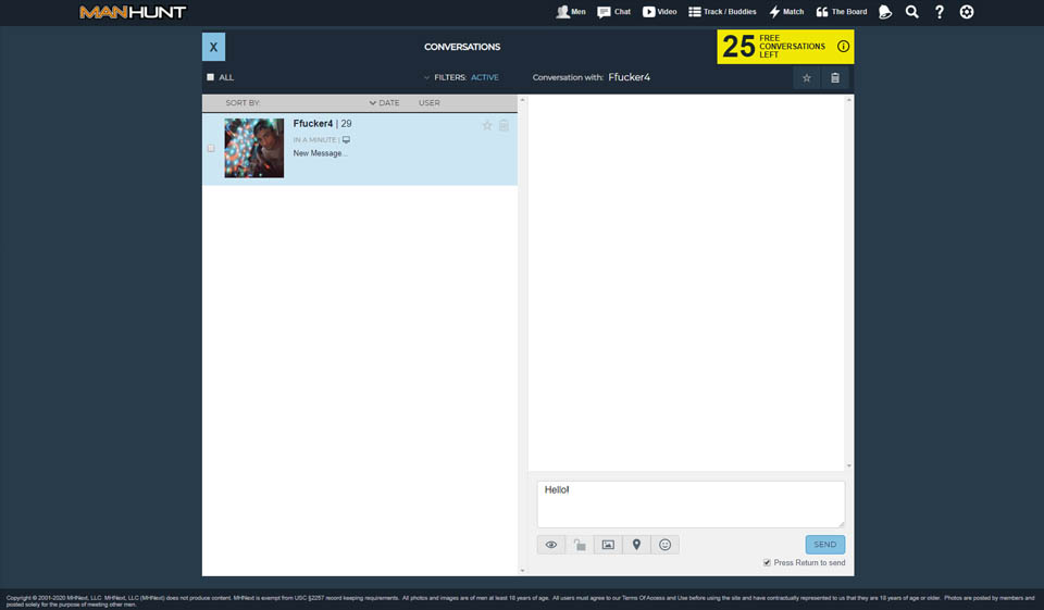 Conversarea și primirea potenţialelor potriviri