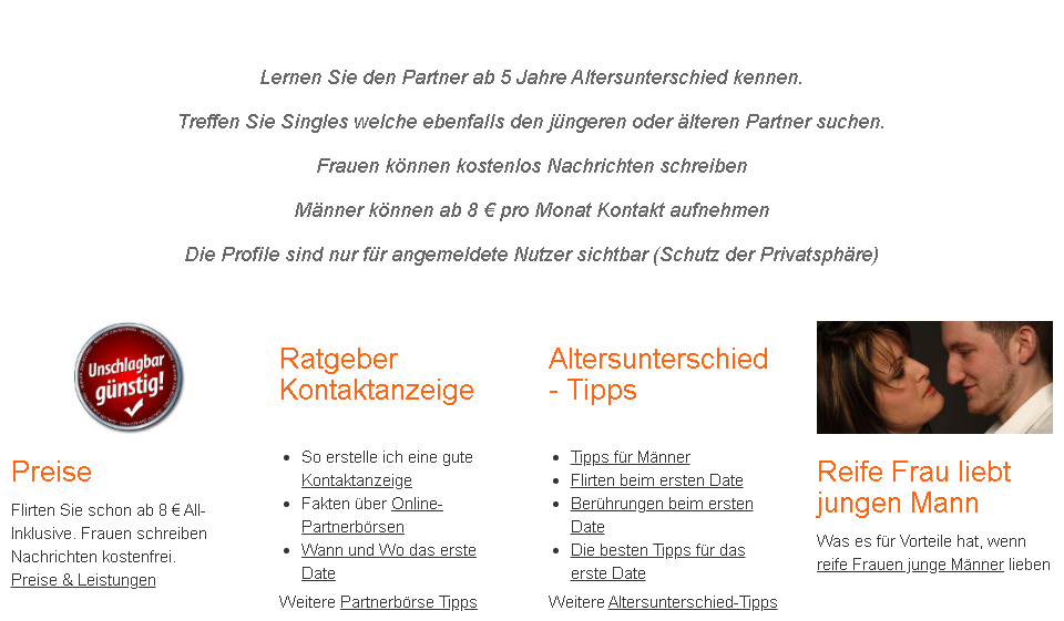 Altersvorsprung im Test