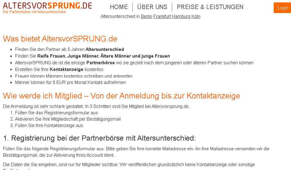 Altersvorsprung im Test