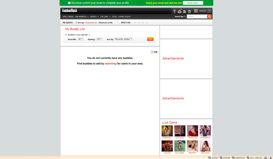 AmateurMatch Mobile Applikation