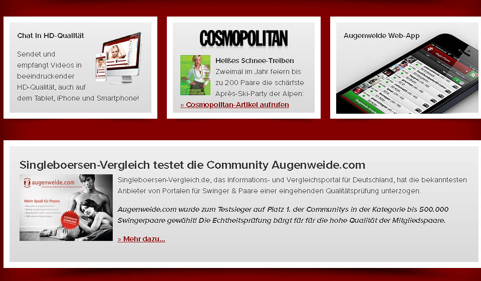 Augenweide Registrierung und Anmeldung