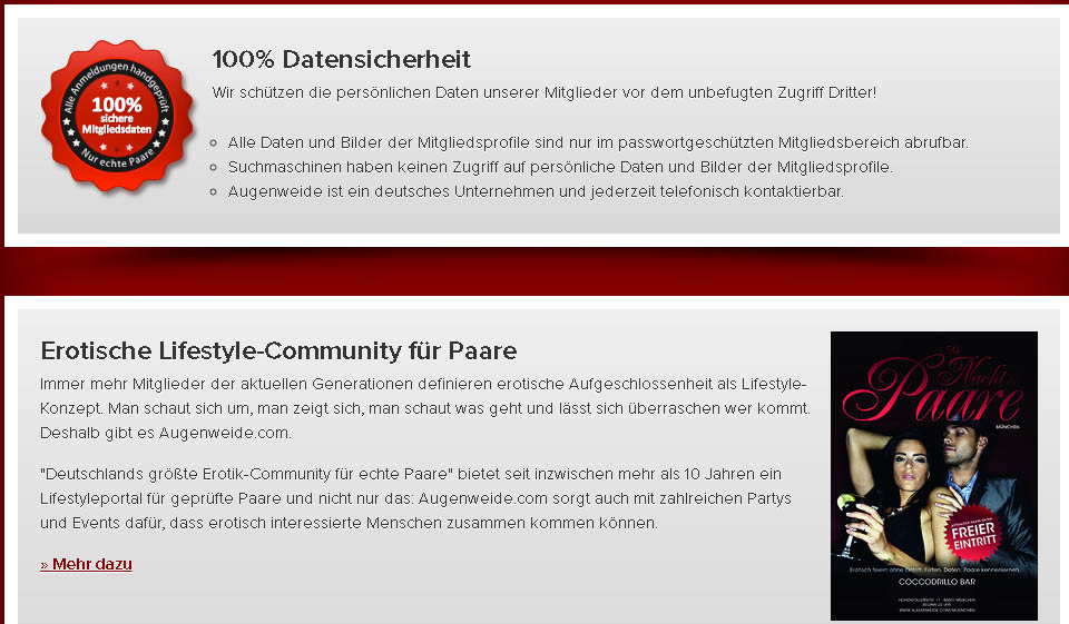 Augenweide Matches und Kommunikation