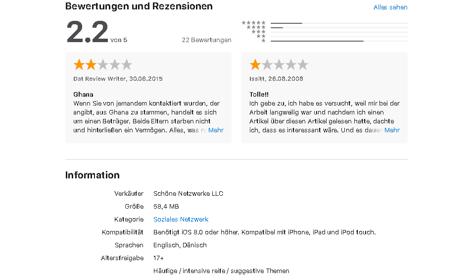 BeautifulPeople Funktionen