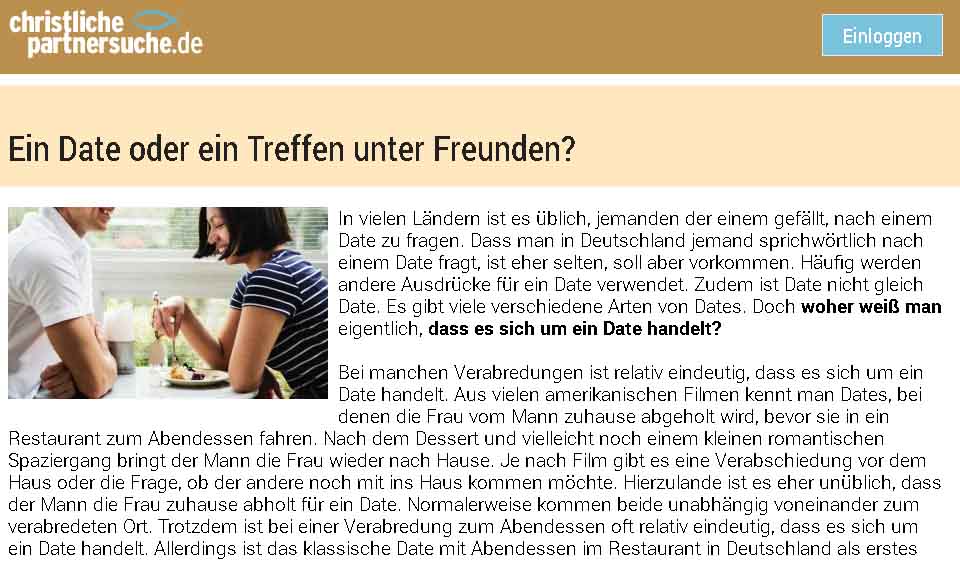 Christliche Partnersuche Test