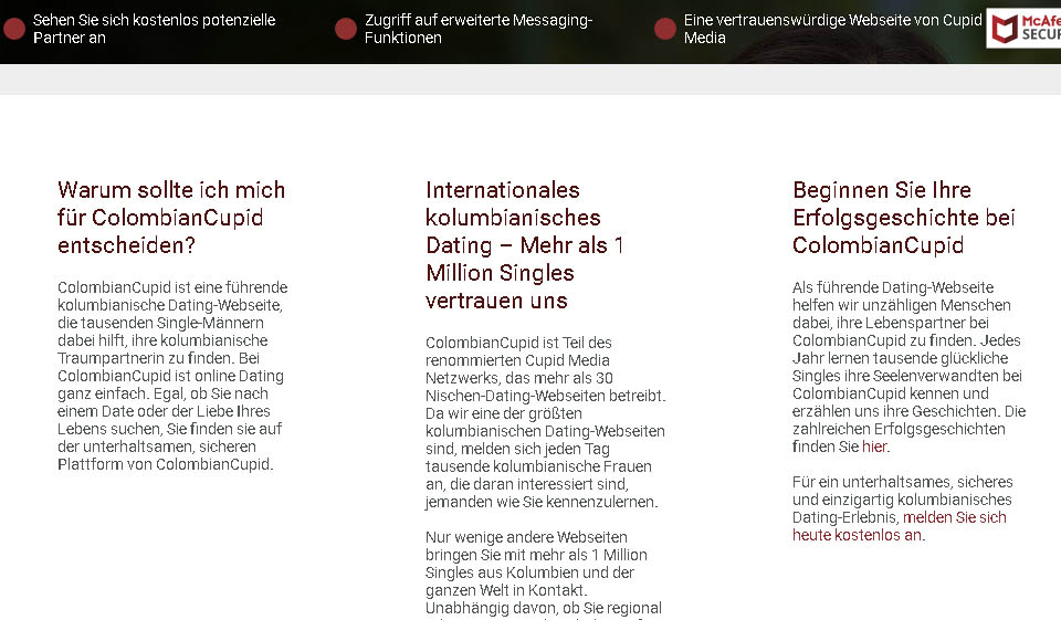 Colombian Сupid Test