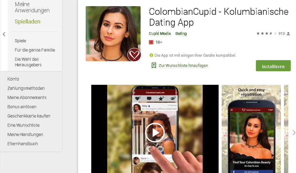 Colombian Сupid Test