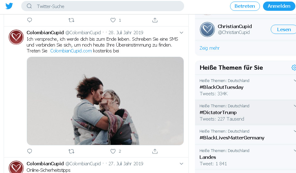 Colombian Сupid Test