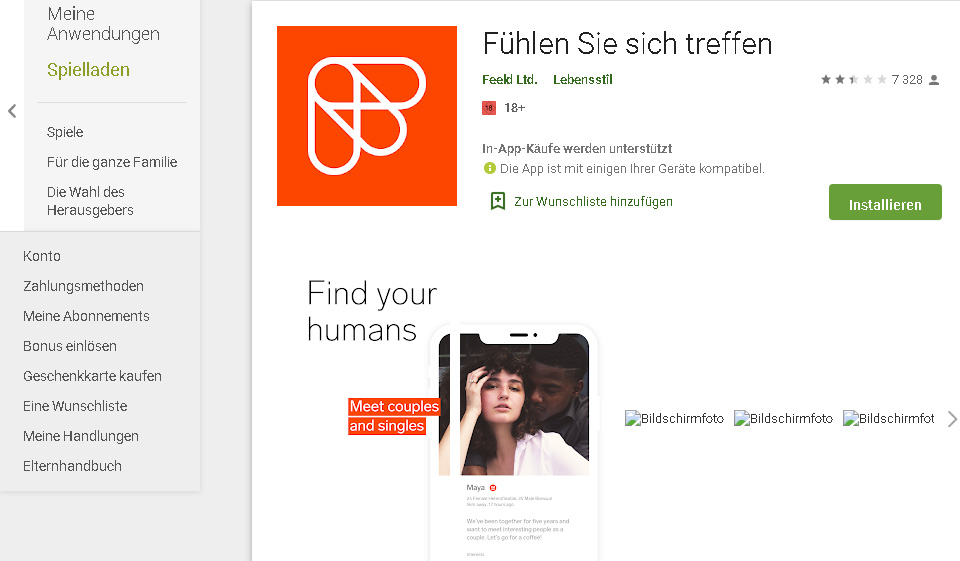 Feeld Mobile Anwendung