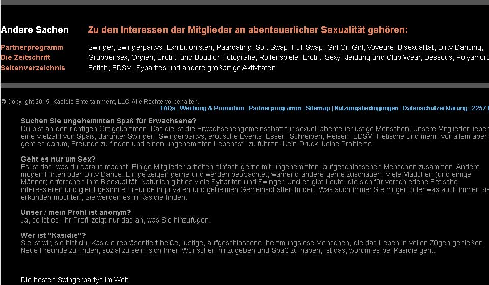 Kasidie Nutzer-Profiling