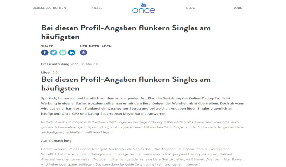 Once Dating-App im Test