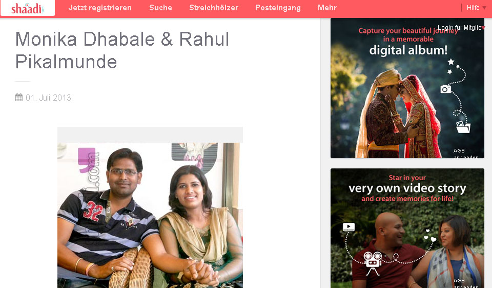 Shaadi Mitglieder Und Aktivitäten Der Plattform