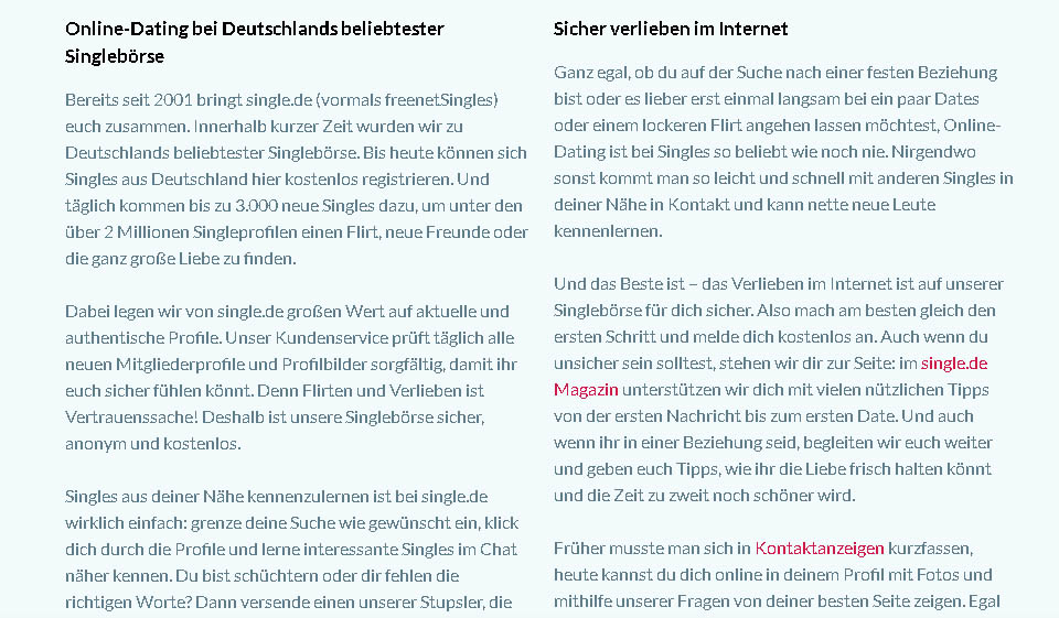 Single.de im Test