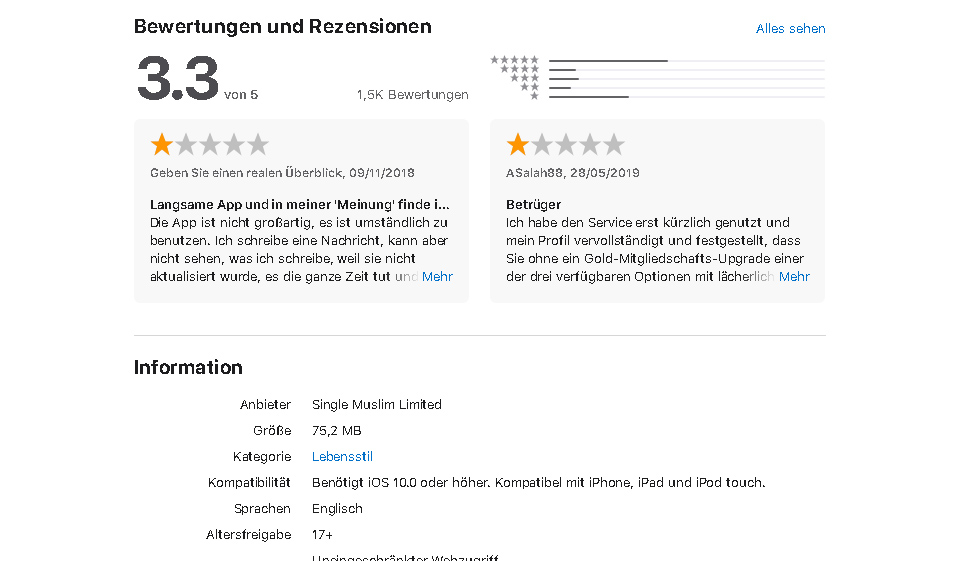 SingleMuslim Einzelheiten der Datingsite