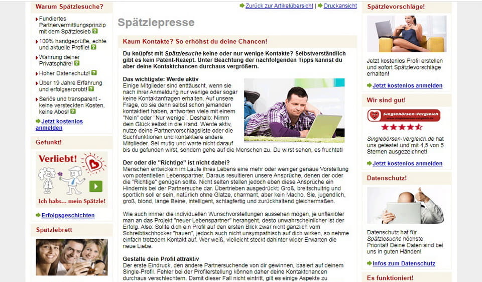 Spätzlesuche im Test