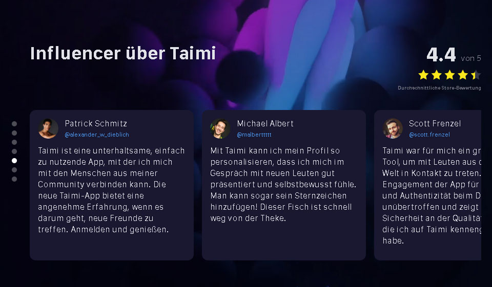 Taimi im Test