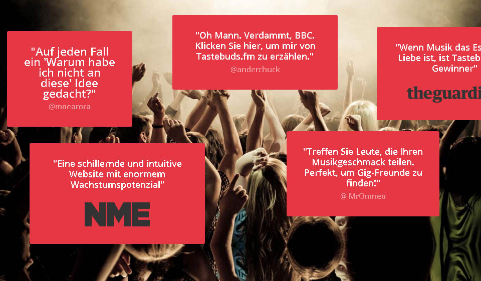 Tastebuds Profil-Interface