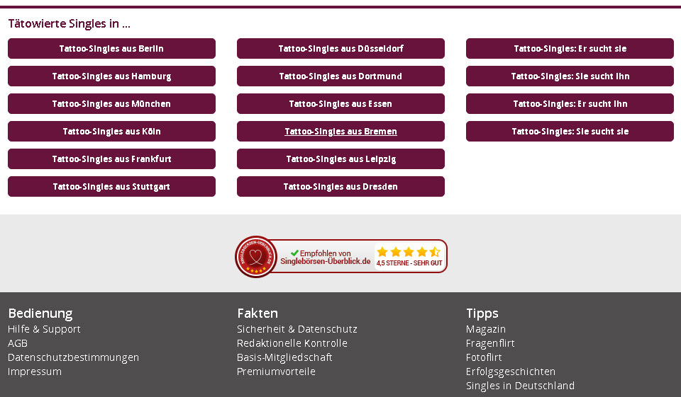 Tattoo Singles im Test
