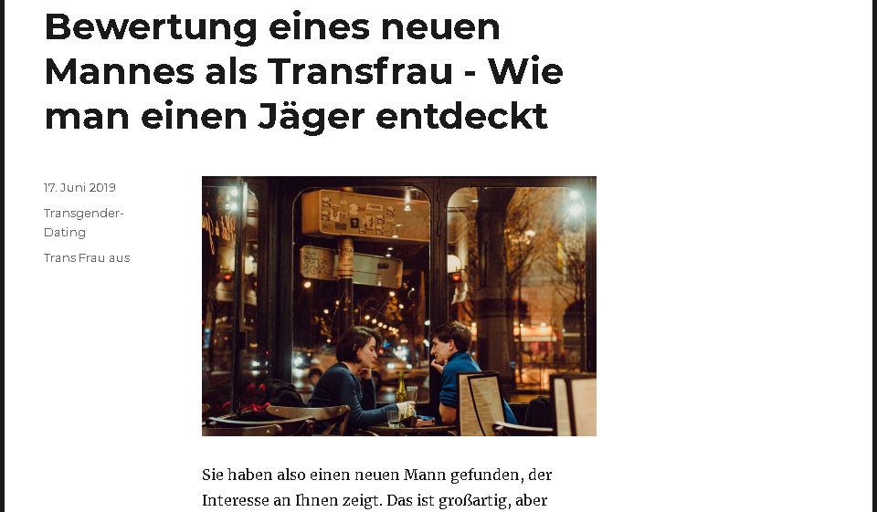 Transgenderdate im Test